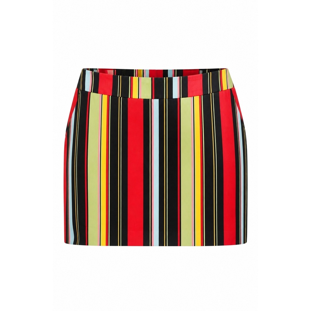 Loudmouth Golf Ladies Skort 10 Multicolor Vertical Stripe Cotton Lycra Skort